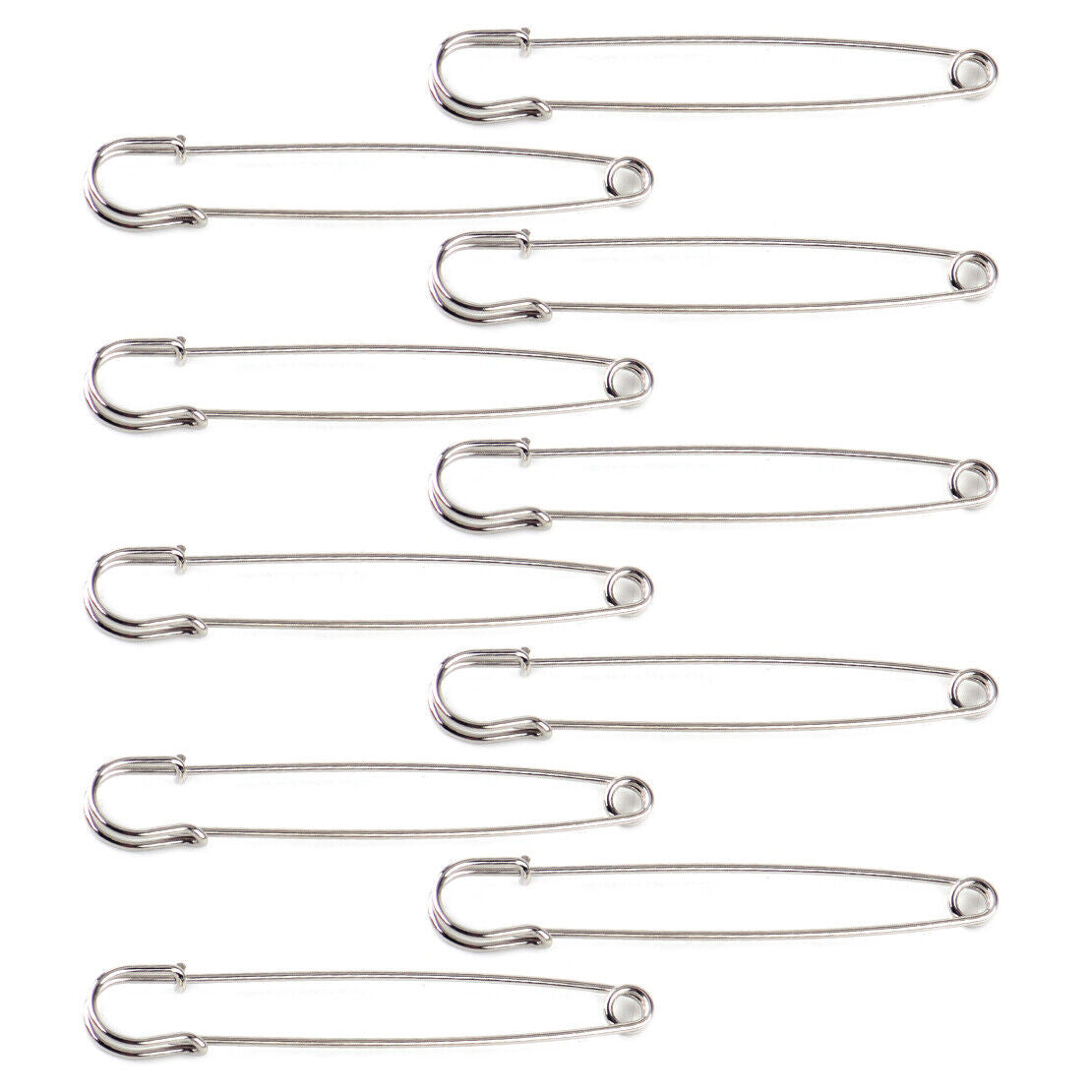 10x 3.93inch Large Durable Strong Metal Kilt Scarf Brooch Safety Pins Craft Li
