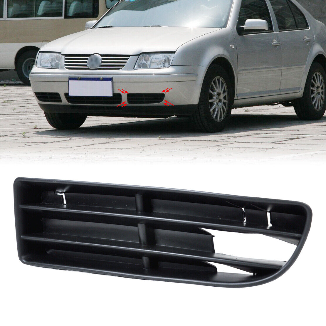 FRONT LEFT BUMPER LOWER GRILL INSERT GRILLE fit for VW Jetta Bora MK4 99-04 Li