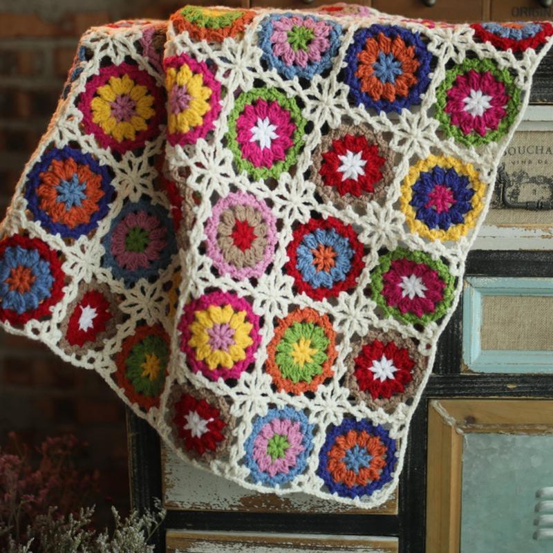 Handmade Crochet Wool Table Runner Teapot Cushion Pad Coaster Set of 8