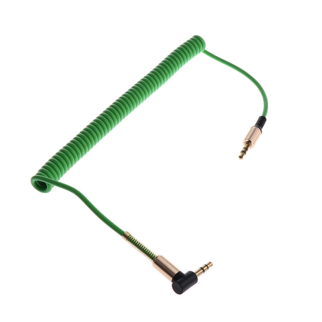 Spiral 3.5mm   To    Headphone Aux  Auxiliary Cable