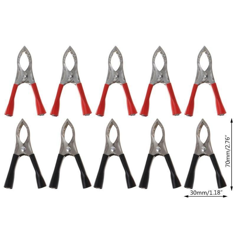 10pcs 30A Alligator Clips Battery Test Lead Clamp Crocodile Clip 70mm