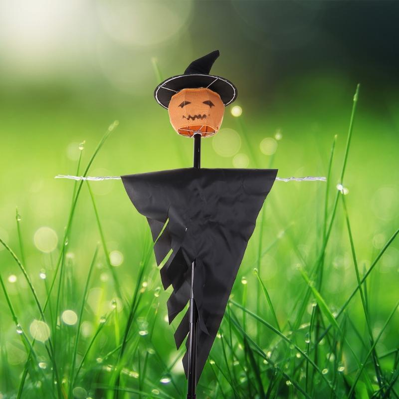 Pumpkin Party Outdoor Scarecrow and Ground Pile Decoration Glowing Scary Prop