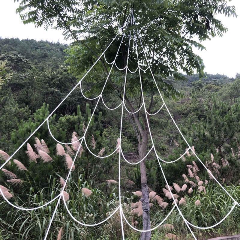 Halloween Super Large Triangle Spider Web with Giant Spider Kit Horror Supplies