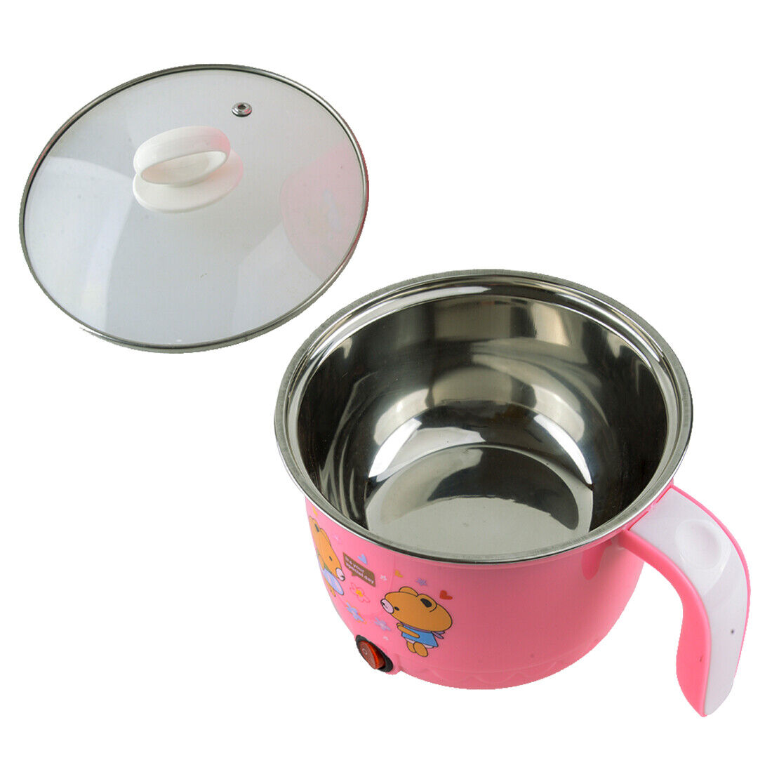 1.8L Mini Electric Hot Pot Rapid Noodles Cooker Mini Pot Egg Steamer Skillet