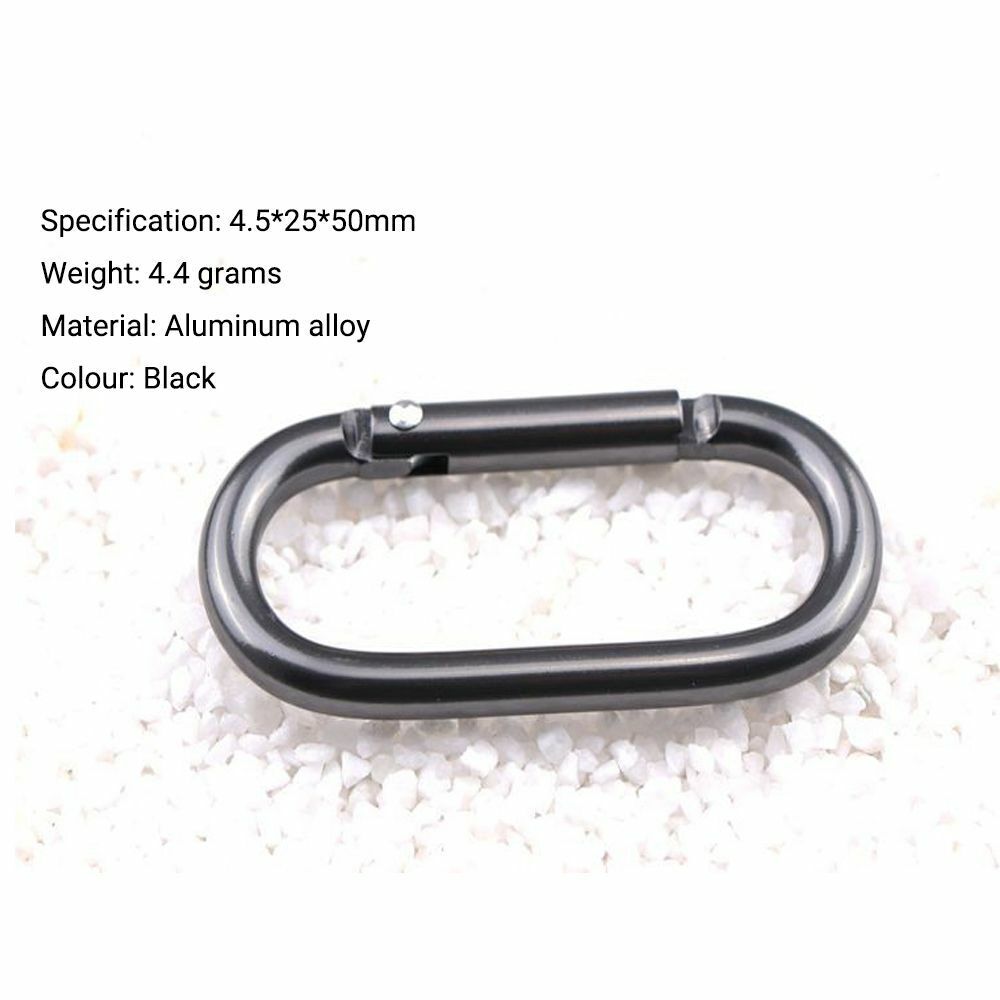 Safe Fishing Oval Metal Keychain Clip Carabiners Hooks Hanging Buckle