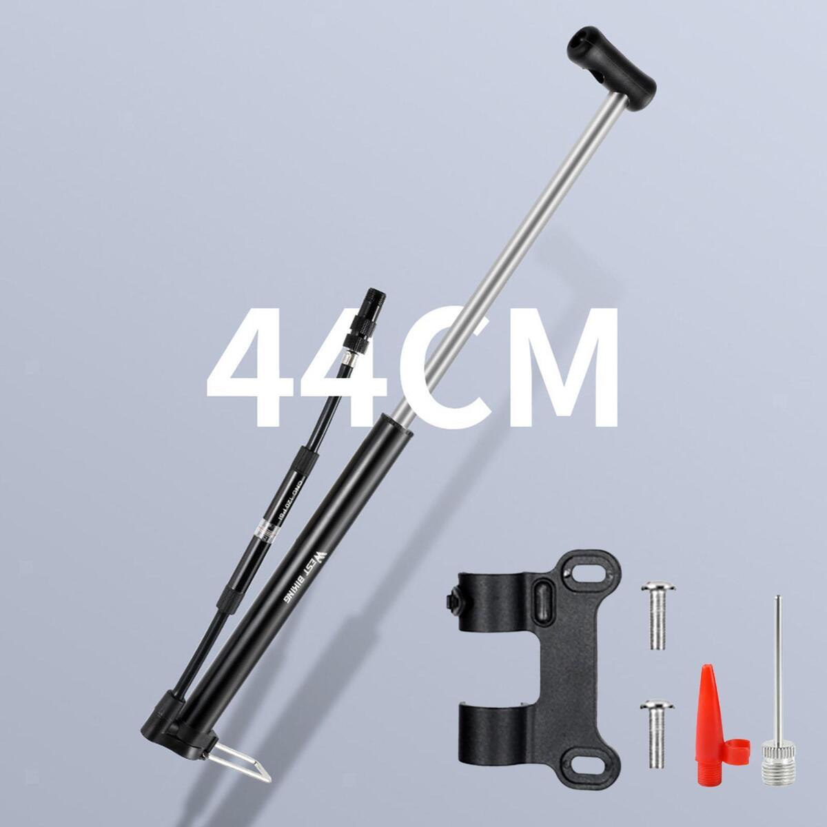 Mini High Pressure Floor Pump Gauge Balloon Inflator Bike Hand Black Cycle