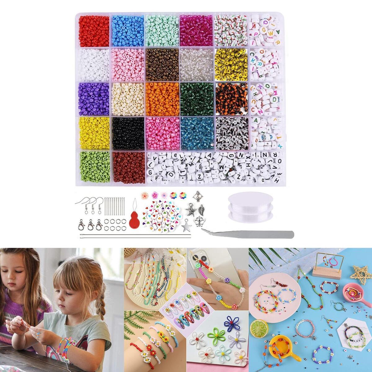 8061Pcs Beads for Jewelry Making Supplies Kit for DIY Art and Craft Bracelets