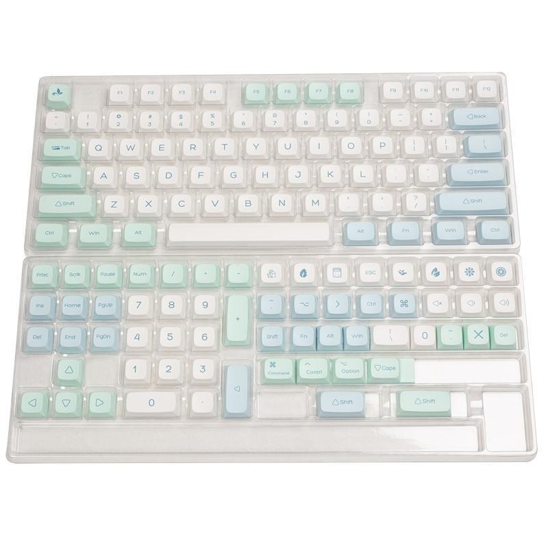 135 Keys Mechanical Keyboard Keycaps Ice Crystal Mint XDA PBT Keycap Sublimation