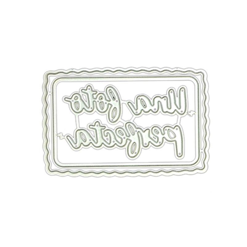 Delicate Words Embossing Template Cutting Dies for DIY Birthday Cake Gift Card