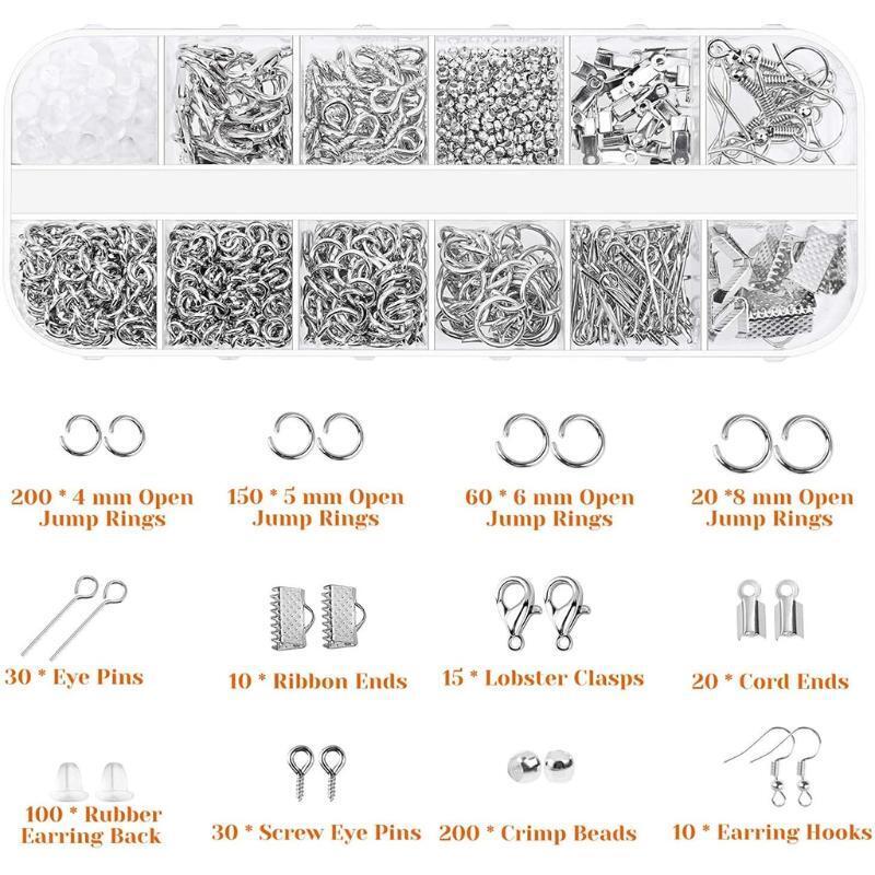 Jewelry Making Supplies Set with Jewellery Wires Findings Kit DIY Crafts Tools
