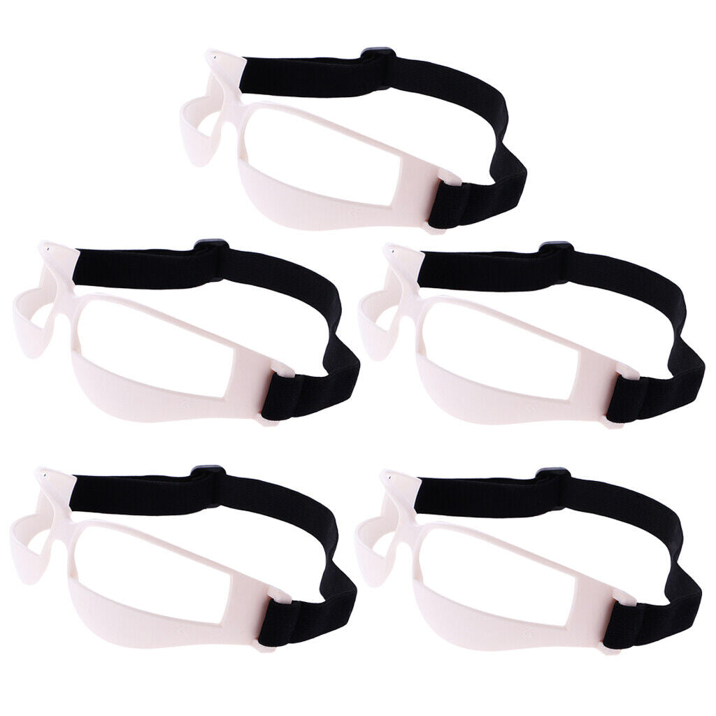 10-Piece Anti Down Basketball Glasses Sports Eyewear Training Supplies White