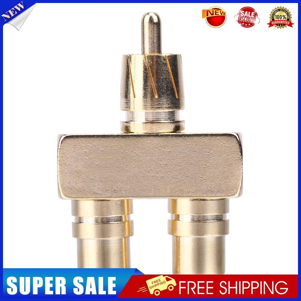 RCA AV Audio Video Splitter Adapter 1 Male to 2 Female Converter Connector