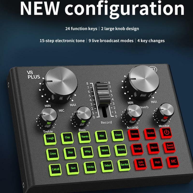 Headset Microphone Webcast Multifunctional Live Sound Card for Live Broadcast