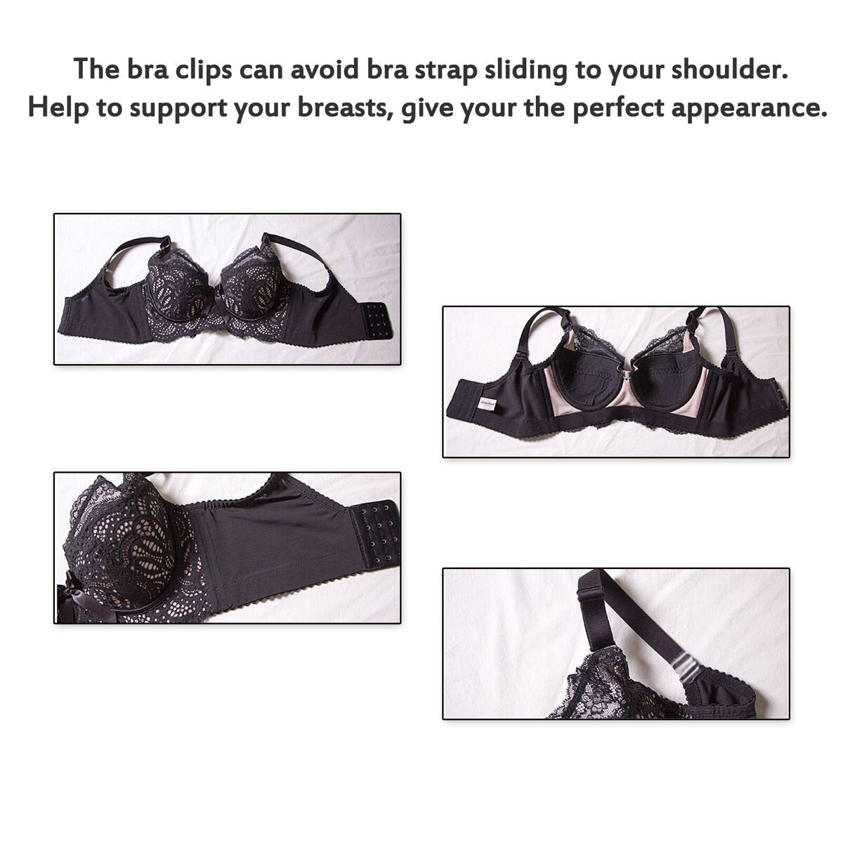 10  BIKINI  Hook &    Strap Bra Fastener Swimwear 14mm