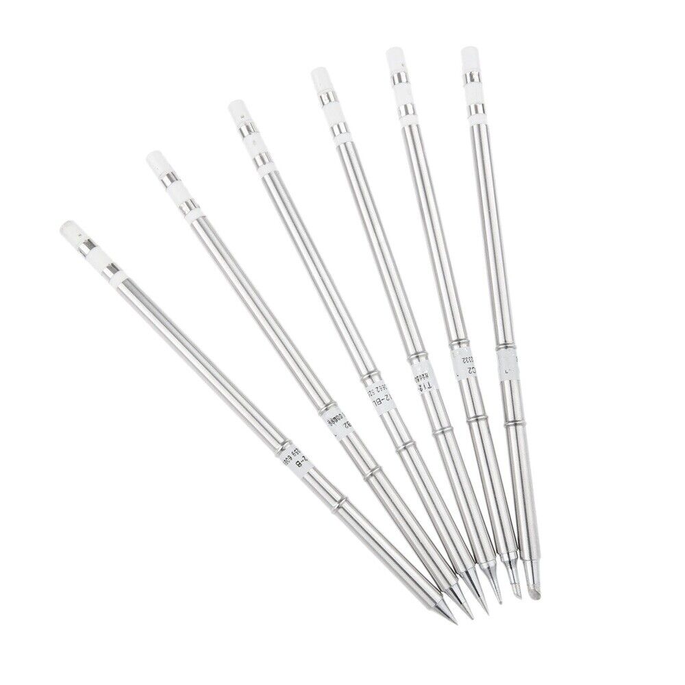 Replace 6Pcs Soldering Solder Iron Tips T12 Series Iron Tips Welding Repair Tool