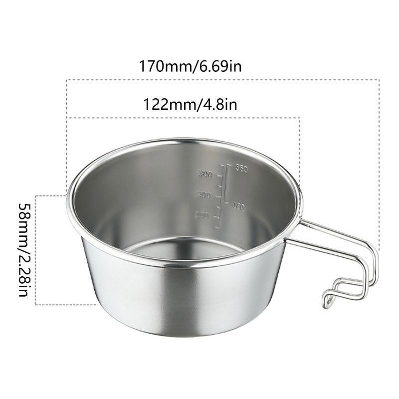 Coffee Cup Stainless Steel Creative Camping Boil Water Mug Coffee Cup 450ml