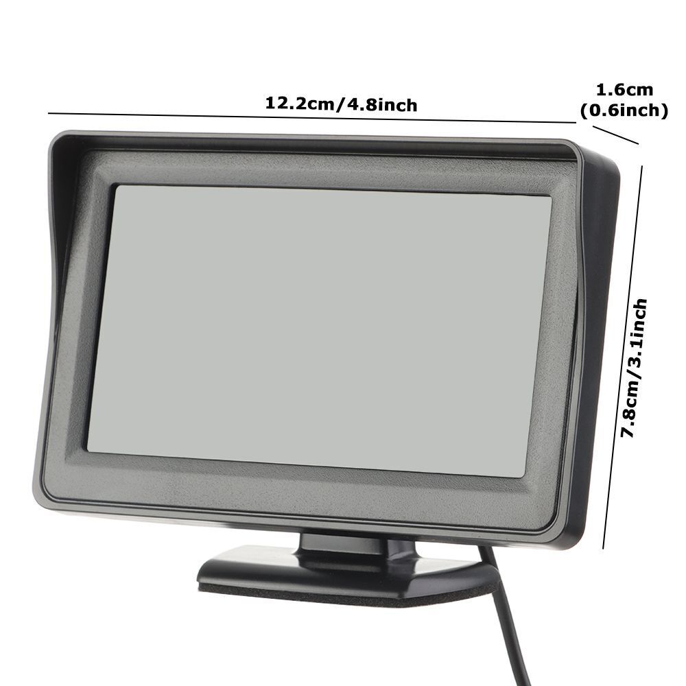4.3" Car Monitor LCD Desktop High-definition Display Parking Backup Camera