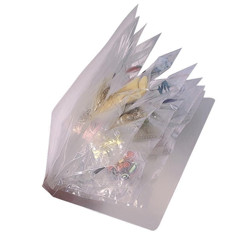 PVC Ziplock Bags Thickened Clear Jewelry Earrings Storage Bags with Storage Book