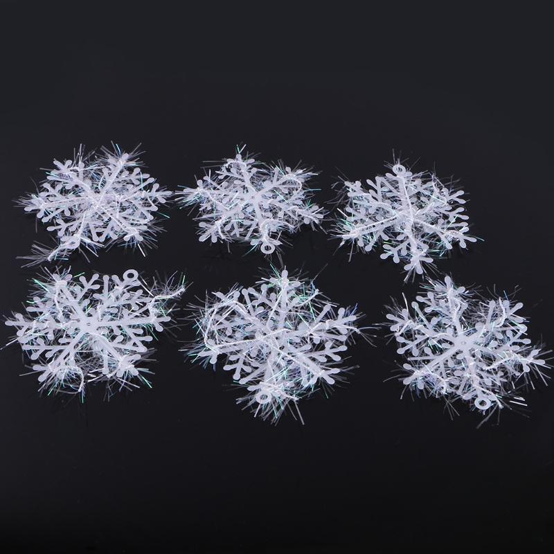 6PCS For Wall Windows Decor Christmas Snowflake Hanging Decorations 6cm