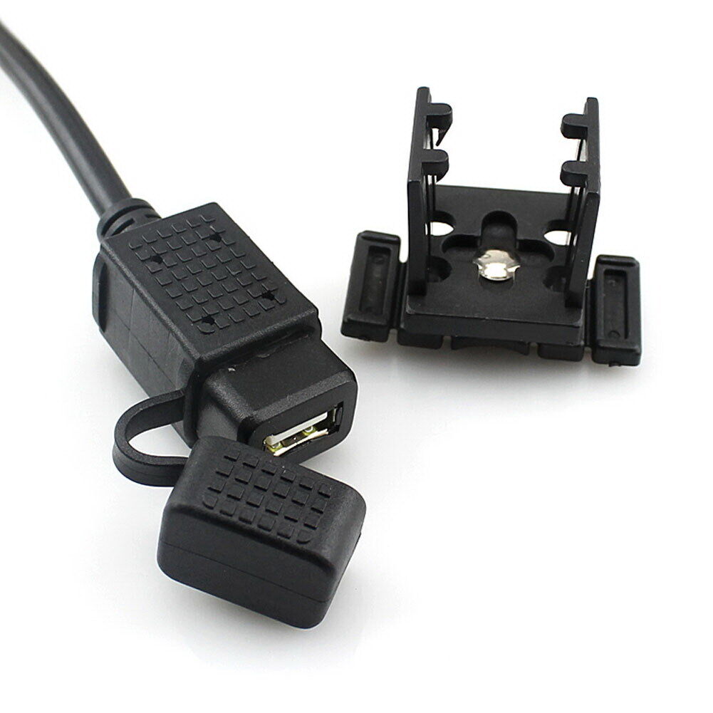 Waterproof Motorcycle 2.1A USB Charger w/ Inline Fuse for Cell Mobile Phone