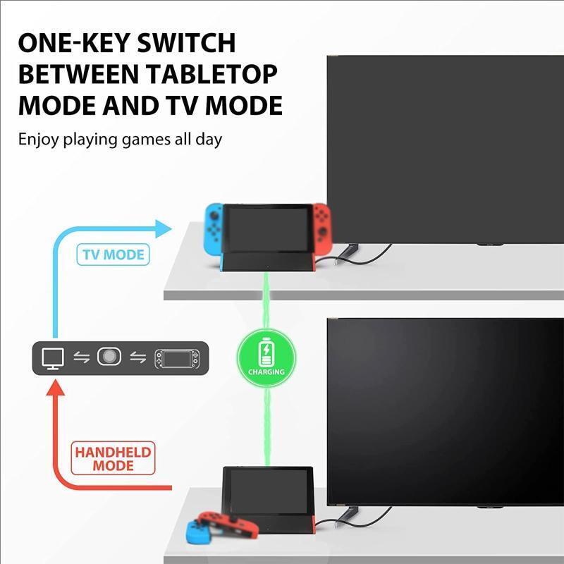 Fit for NS 1pc Dockstation w/ 4K HDMI-compatible Adapter/LAN & Type C & USB Port