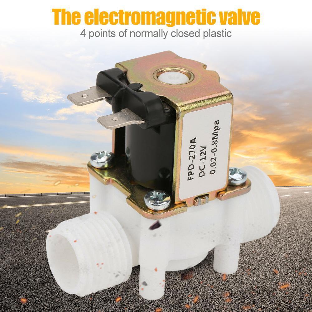 DC 12V Plastic Normally Closed Electric Solenoid Valve for Water Control