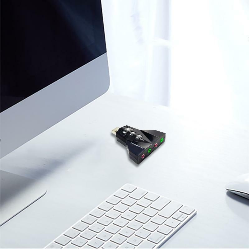 7.1 Channel USB2.0 Stereo Audio Adapter External Sound Card Support Voice Change