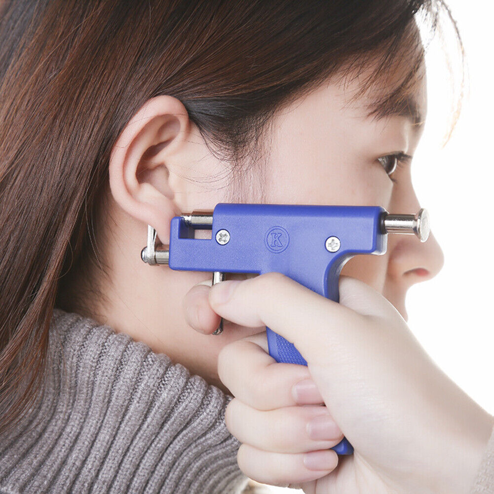 Professional Ear Piercing Gun 98pcs Ear Studs Nose Navel Body Safety Pierce