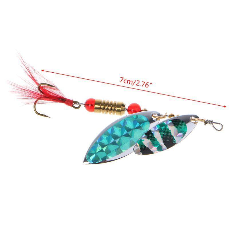 1pc New Sinking Lifelike Fishing Lure Paillette Tackle Treble Hook Spinner Bait