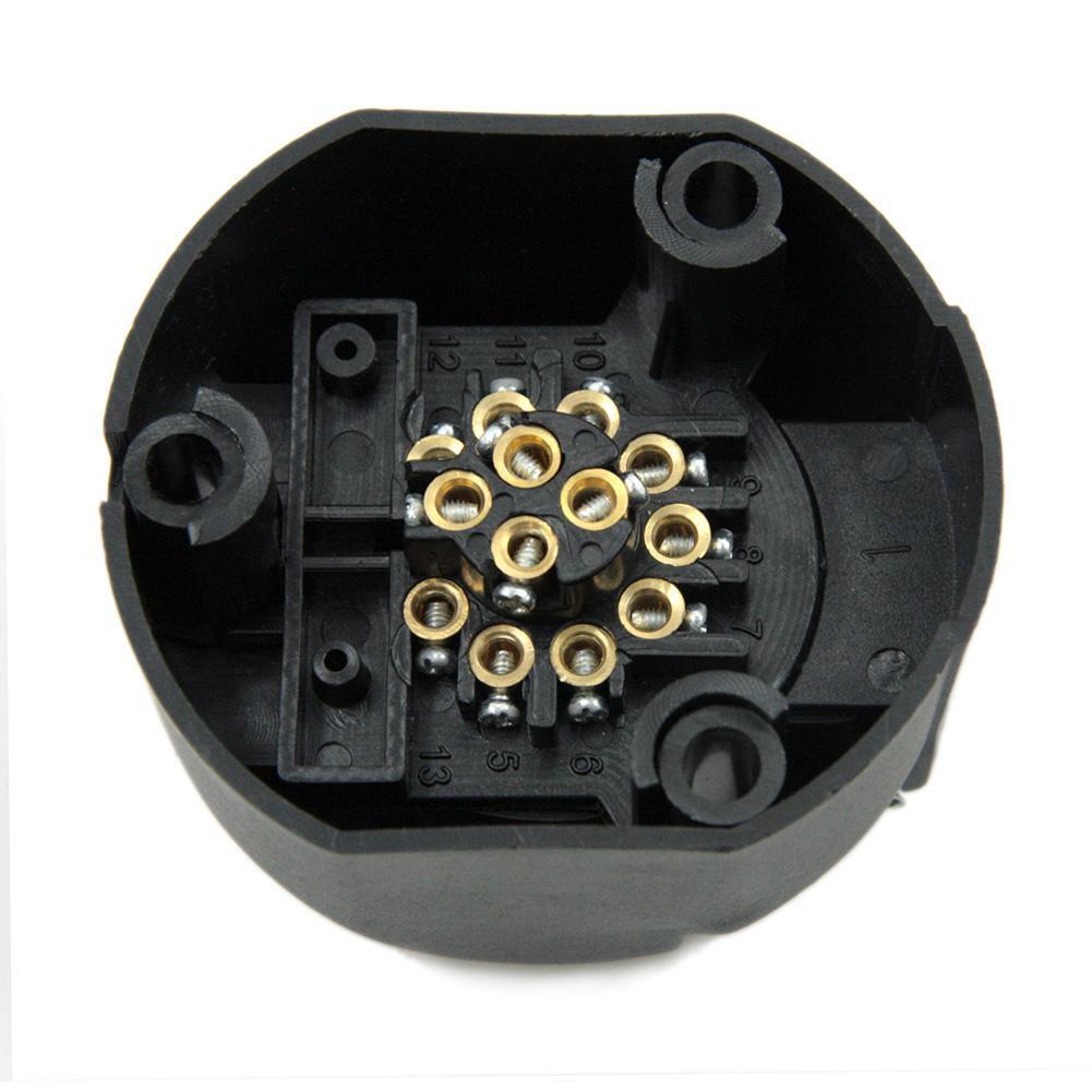 13 Pin Plastic Euro Socket Trailer Plug Towbar Light Connector Adapter