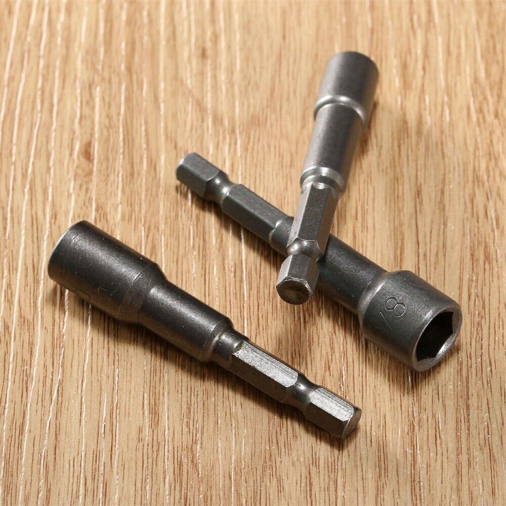 3Pcs Hex Socket Adapter Drill Bit Screwdriver Socket Nut Driver Setters Tool
