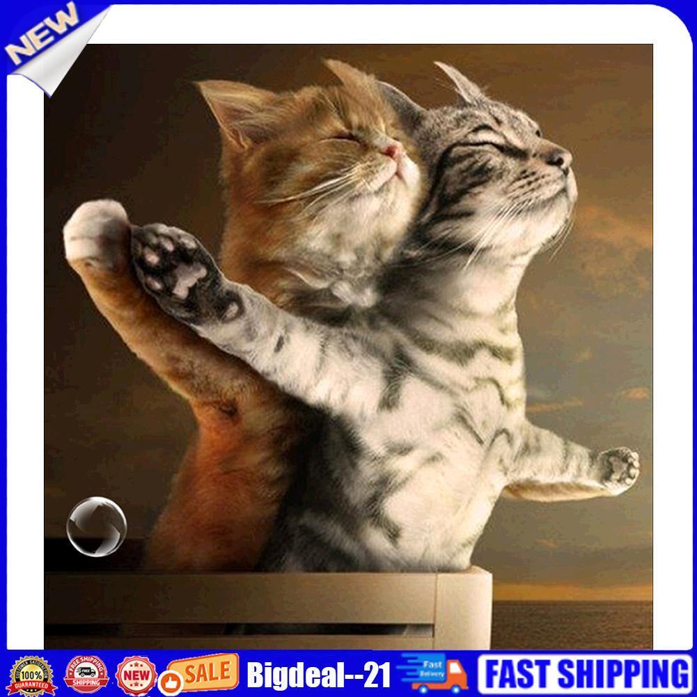 Intimate Cats 5D Diamond Painting Embroidery DIY Cross Stitch Home Decor