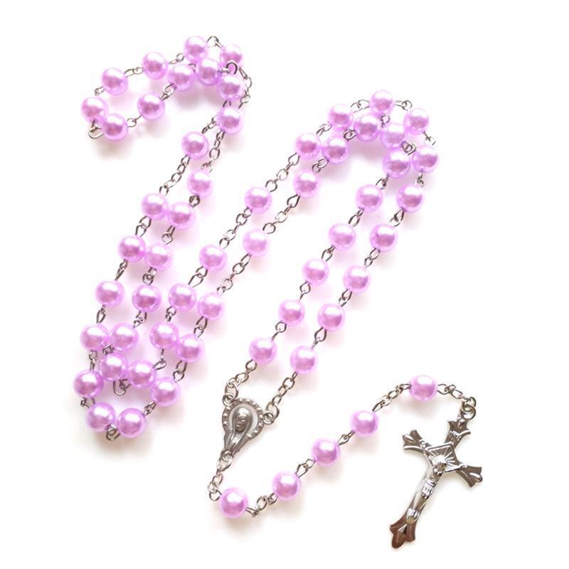 Imitation Purple Necklace Alloy Long Bead Chain  Decoration Gift Supplies