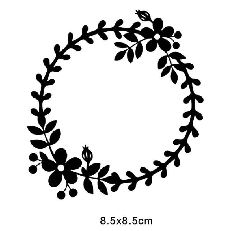 Flower Wreath Metal Cutting Dies Stencil Scrapbooking DIY Album Stamp Paper Card