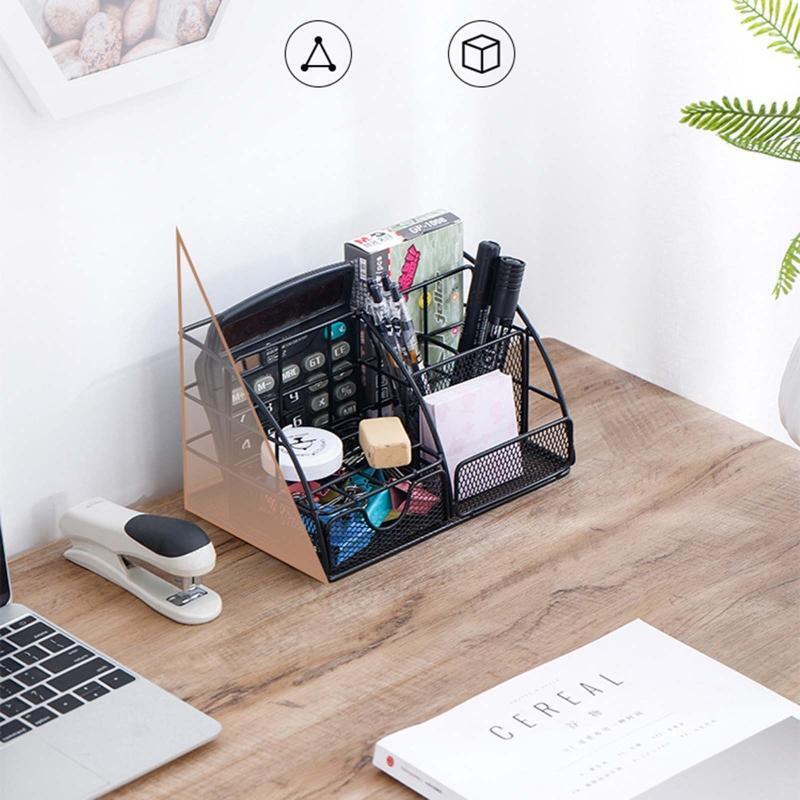 Multi-functional Office Desk Organizer with Drawer Pen Holder Cosmetic Organizer