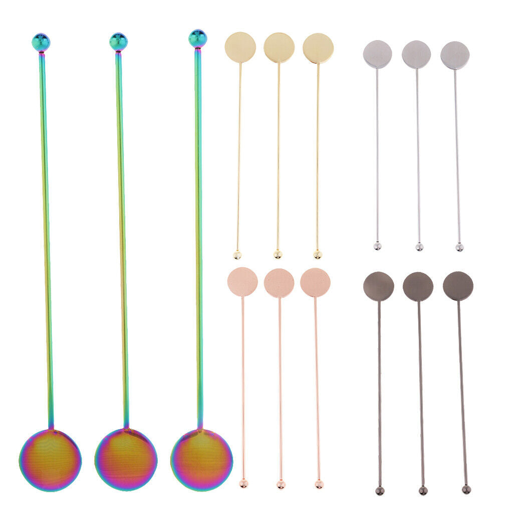 Stainless Steel Coffee Beverage Stirrers Cocktail Drink Swizzle