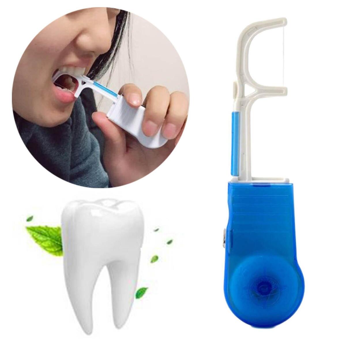 Floss Holder, Replacement Rack with 30M Floss Built in Wire Flosser Replaceable