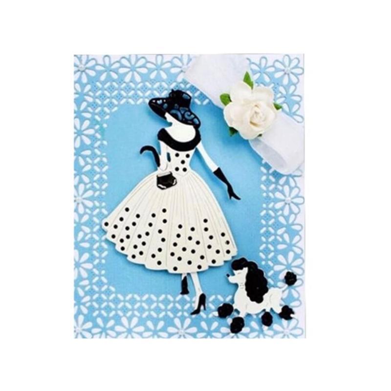 Lady Metal Cutting Dies Stencil DIY Scrapbook Album Paper Card Template Mold
