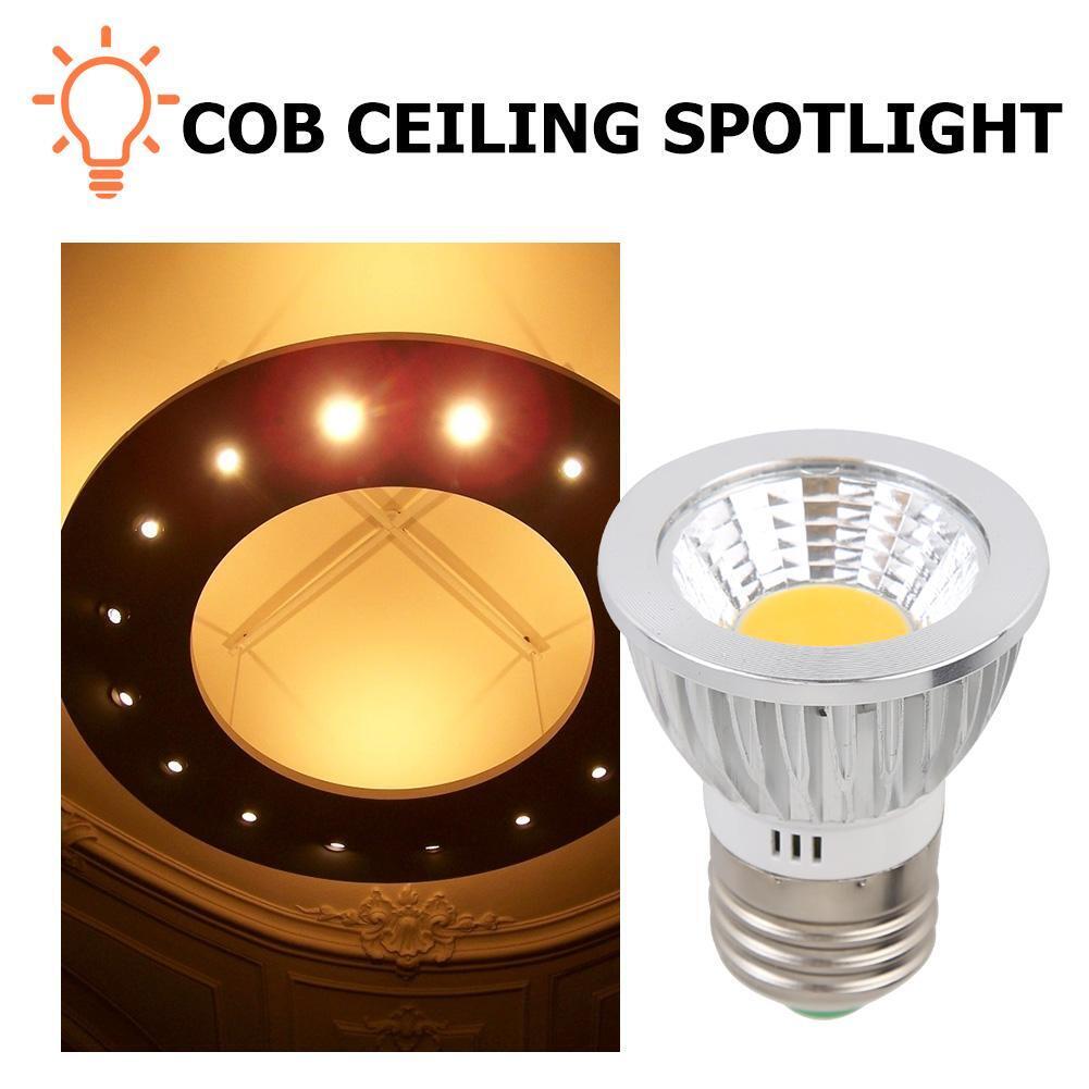 COB Spotlight 9W led Lights E27 AC 85-265V Bulb Lamp Decor (Warm White)