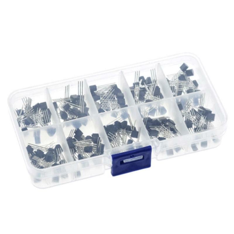 10 Values 200pcs Transistor kit, Transistor Assortment BC337 BC327 2N2222 2N2907
