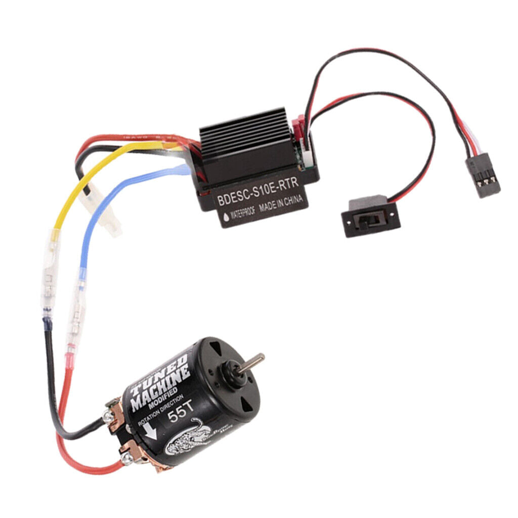Brushed 540 55T Motor & 320A ESC  Controller Set /10 RC Crawler