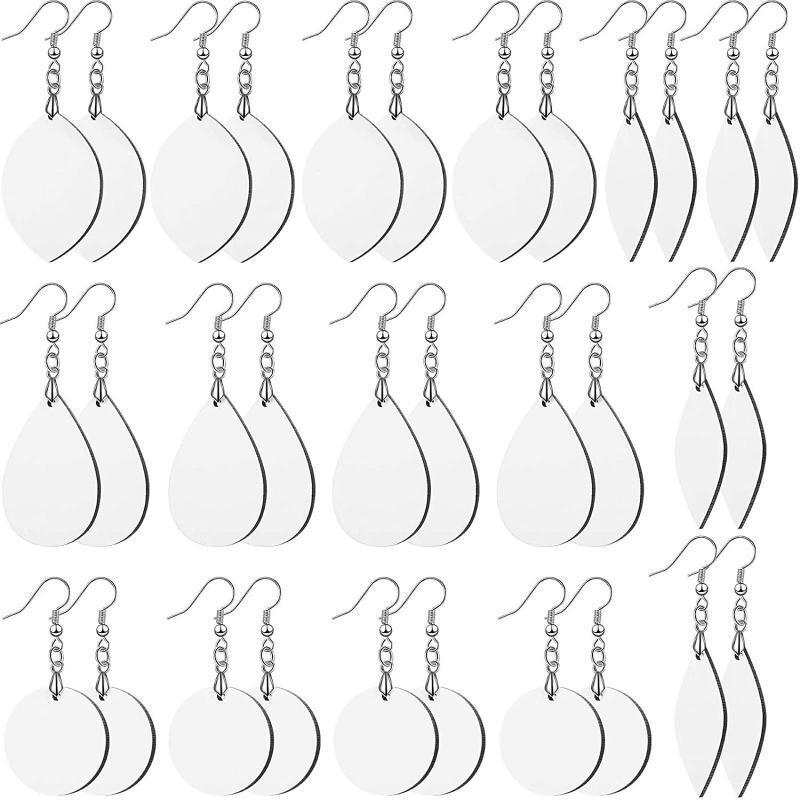 32Pieces/Set Heat Transfer Teardrop Earring Sublimation Blank Earring DIY Making