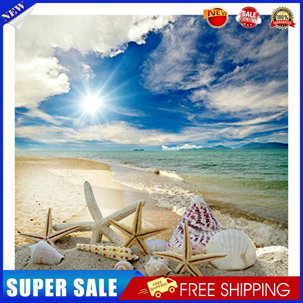 Beach 5D Full Drill Round Diamond Painting DIY Embroidery Kits Cross Stitch