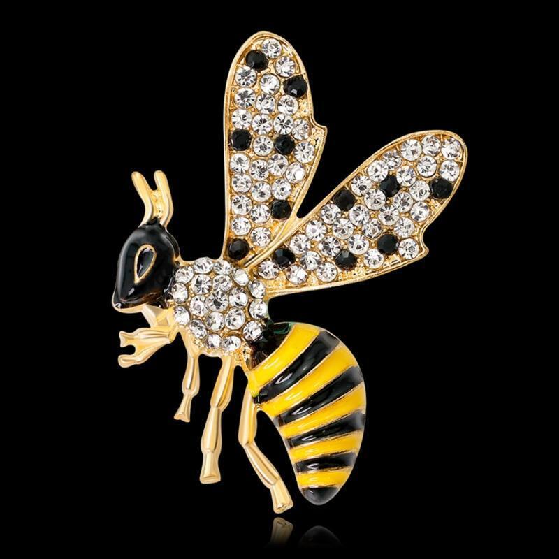 Insect Bee Brooch Pins Jewelry Women Rhinestone Gifts Enamel Fashion Decoration