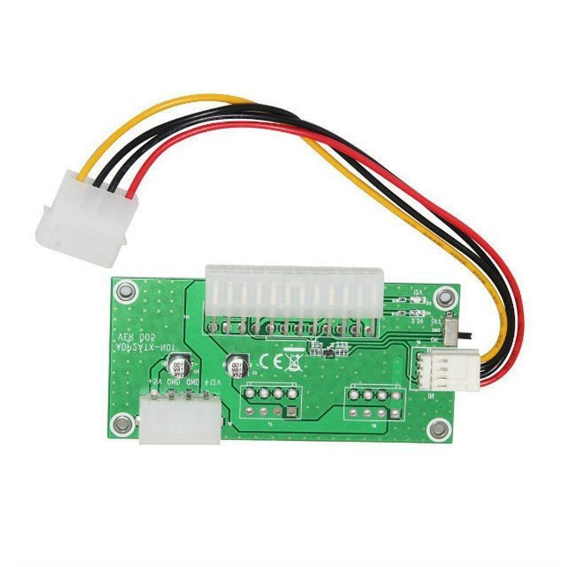 Atx 24Pin to 4Pin Molex Power Adapter Dual Power Supply Board Synchronous Start