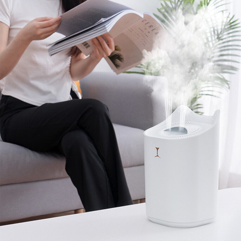 Large Capacity Home Air Humidifier Double Nozzle Fine Mist Sprayer (White)