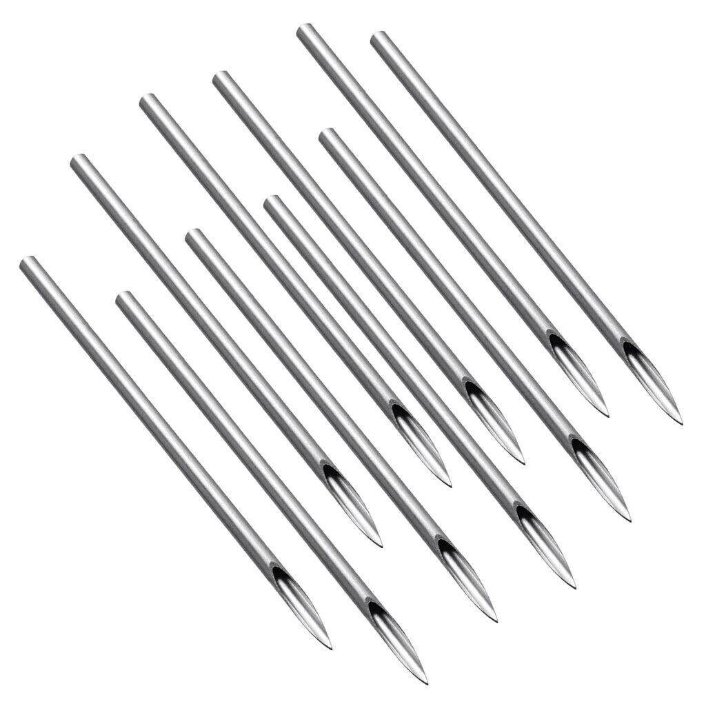 10/100 Pieces Sterilized Piercing Needles for Navel Ear Lip 16g 10pcs