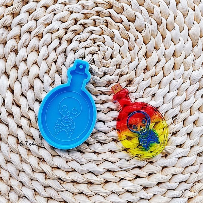 5Pcs Key Chain Vase Bottle Shape Mold for Epoxy Jewelry Casting Keychain Making