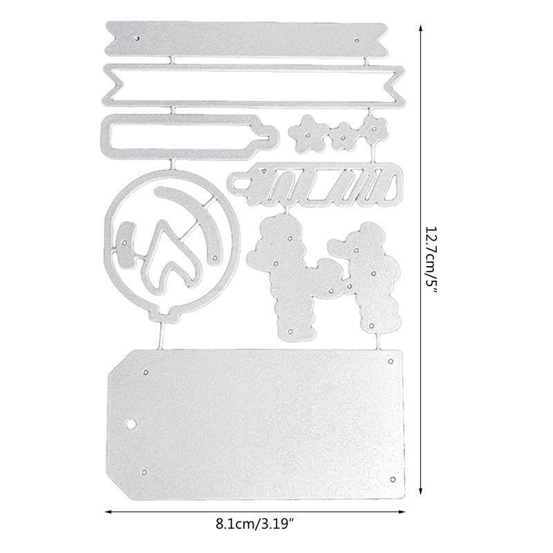 Birthday Tag Metal Cutting Dies Handmade Crafts DIY Scrapbooking Embossing