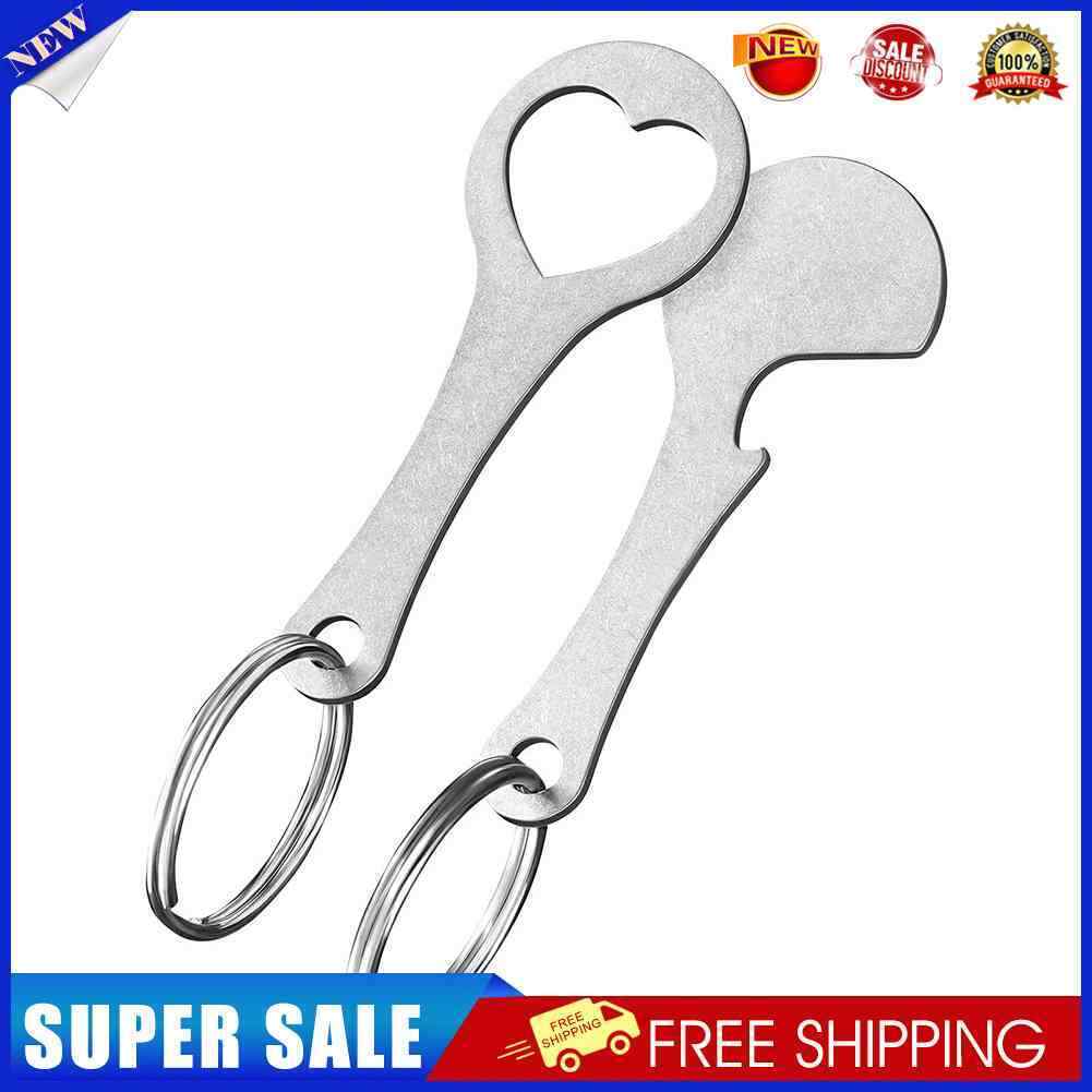 2pcs Metal Keychain Shopping Cart Tokens Accessories Key Ring Hook (C)